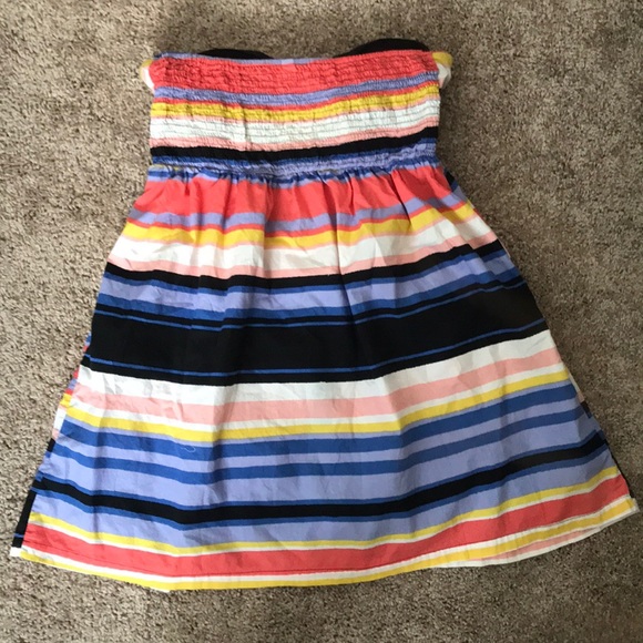 Colorful stripped strapless dress - Picture 4 of 5